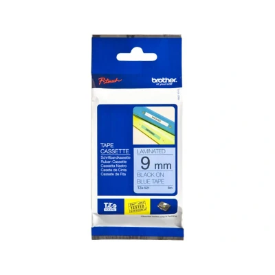 Abbildung von Brother TZe 521 (9 mm) Schwarz bis blau Tape