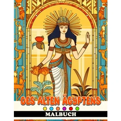 Abbildung von Malbuch des alten Ägyptens: Entdecken Sie Ägypten Illustrationen Geschenke zur Entspannung und Stressabbau für Erwachsene mit beeindruckenden in 85x11 Zoll
