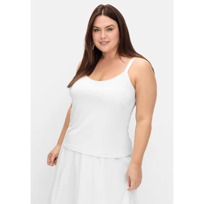 Abbildung von Sheego Spaghetti Top, Damen, Größe: 40, Offwhite