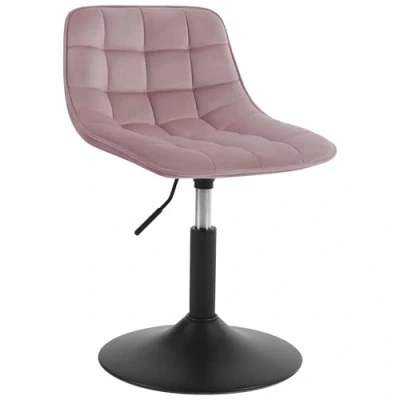 Abbildung von Woltu Barhocker (1 St), 360 Schwenken Samt Sitz 38 49.5cm Hoch rosa
