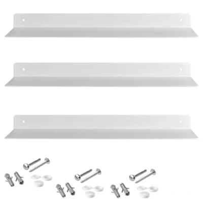 Abbildung von SOTECH 3er Set Design Schwebe Regal Hover III 350 x 130 30 mm weiß, Wandmontage, Badregal inkl. Befestigungsset, modernes Schwebeboard für Bad Küche oder Wohnzimmer