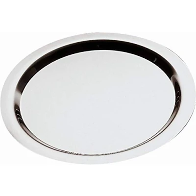 Abbildung von APS 1338 Tablett FINESSE, Ø 38 cm, Höhe 1 18/0 Edelstahl, spülmaschinengeeignet, Made in Germany