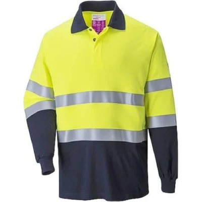 Abbildung von FR Hi Vis 2 Tone Polo Shirt, colorYeNa talla Small