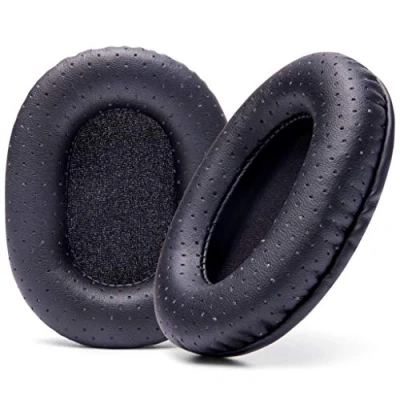 Abbildung von WC Premium Perforierte Ersatzohrpolster für Sony MDR 7506 &amp; V6 von Wicked Cushions Weicheres Leder, luxuriöser Memory Foam, unübertroffene Haltbarkeit Passt auch CD900ST Schwarz