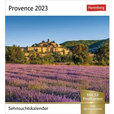 Abbildung von Provence Sehnsuchtskalender 2023. Kleiner Kalender zum Aufstellen, mit 53 Postkarten Sammeln und verschicken. Dekorativer Tischkalender Auch Aufhängen.: Wochenkalender