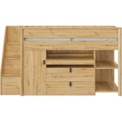 Abbildung von Gami Etagenbett &quot;Mael&quot;, (1 St.), Hochbett mit Schreibtisch und Staumöglichkeiten