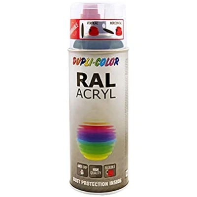 Abbildung von DUPLI COLOR 710278 RAL Lack Spraydose 9007 RUST STOP 9010 reinweiß seidenmatt 400 ml