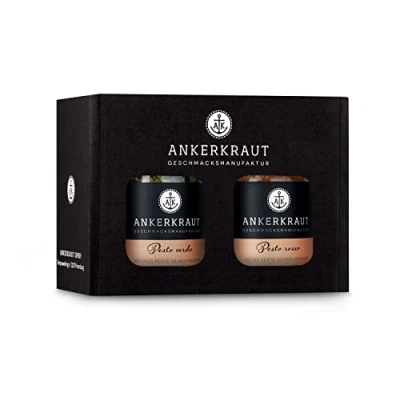 Abbildung von Ankerkraut Nudelparty Box, Pesto Rosso und Verde im Korkenglas