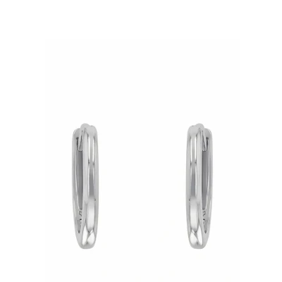 Abbildung von Amor Creolen 925 Sterling Silber Damen Ohrschmuck, 1,4 cm, Silber, Kommt in Schmuck Geschenk Box, 2038566