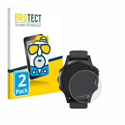 Abbildung von BROTECT Entspiegelungs Schutzfolie für Garmin Fenix 5 Plus (47 mm) (2 Stück) Matte Displayschutz Folie, Anti Reflex, Fingerprint