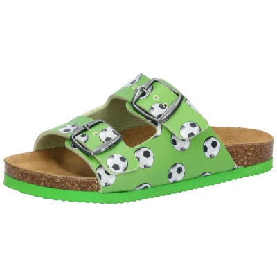 Abbildung von LICO Bioline Universe Soccer Unisex Pantolette flach für Kinder, Größe: 41, Green Schuhe