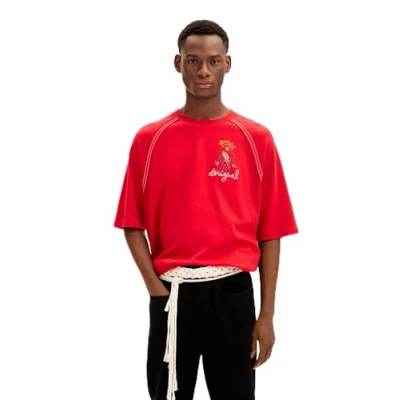 Abbildung von Desigual Tshirt print, Herren, Größe: XL, Red