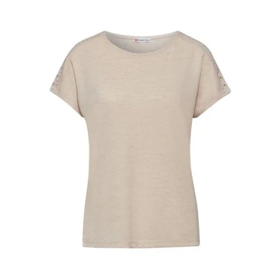 Abbildung von Street One Leichtes Tshirt print, Damen, Größe: 36, Beige