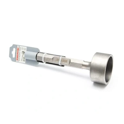 Abbildung von WERHE® Professional HEX28 Ø85mm 100x260mm Erdnageleintreiber zum Einstecken von Tiefenerder Erder Erdung Staberder Jack Hammer Picket Pfosten Driver Treiber