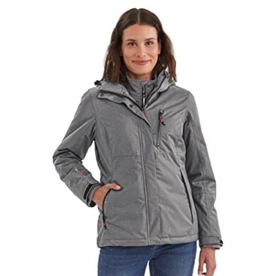 Abbildung von Killtec Damen Funktionsjacke Mit Abzippbarer Kapuze Nira, anthrazit, 48, 32262 000