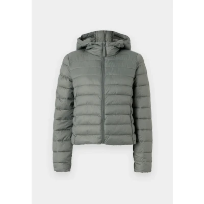 Abbildung von ONLY Onltahia Quilted HOOD Winterjacke, Damen, Größe: Small, Castor gray