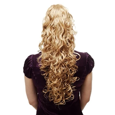 Abbildung von WIG ME UP N310 24B Voluminös wallendes Haarteil/Zopf/Pferdeschwanz, lockig, sehr lang, ca. 60 cm, Blond