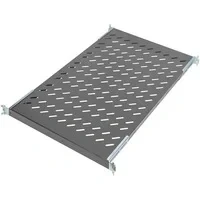 Abbildung von DIGITUS Professional DN 19 TRAY1 1000 ECB Fachboden mit variabler Tiefe zum Festeinbau in 19&quot; Schränke Traglast 50 kg ab mm Schranktiefe 1HE Farbe schwarz