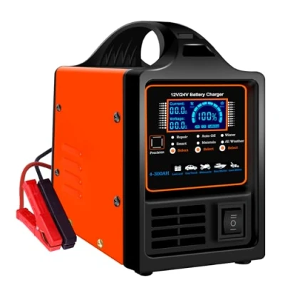 Abbildung von SolaMr 12V/24V Autobatterie Ladegerät &amp; Batterieerhaltungsgerät, 0 15A Intelligentes Batterieladegerät, Automatisches Schnell Erhaltungsladegerät mit Reparatur, Wintermodus, für AGM Auto LKW Motorrad