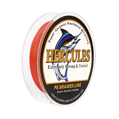 Abbildung von Hercules Super Cast 100m 2000m 109 2196 Yards Geflochtene Angelschnur 6lb 100lb Test für Salzwasser Süßwasser PE Geflecht Fischdraht Superline 4 Stränge