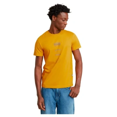 Abbildung von G Star Herren Multi Originals T Shirt, Gelb (dk Spice D25083 C506 8171), S