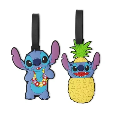 Abbildung von Lilo &amp; Stitch Disney VT700369L.PH, Gepäckanhänger, Rot, Schwarz und Weiß, Einheitsgröße, 2 Stück