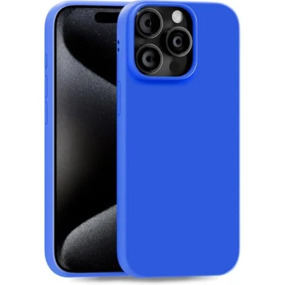 Abbildung von MyGadget Hülle kompatibel mit iPhone 15 Pro Max robuste Silikon Schutzhülle TPU Case Slim Silikonhülle Back Cover Ultra Kratzfest Handyhülle matt Blau