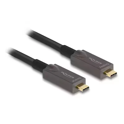 Abbildung von Delock Aktives Optisches USB C™ Video + Daten PD Kabel 10 m