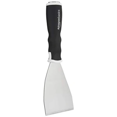 Abbildung von Amazon Basics Schaber, weicher Griff, sehr robust, gebogenes Profil, mit Aufnahme für Verlängerungsstab und Hammer Ende, 7.62 cm