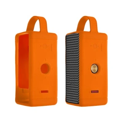 Abbildung von kwmobile Silikon Hülle kompatibel mit Marshall EMBERTON Schutzhülle für Mini Speaker Cover Bluetooth Lautsprecher Orange