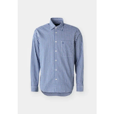 Abbildung von Marc O&#039;Polo KENT Collar LONG Sleeves ONE Rectangular Chest Pocket Round HEM Hemd, Herren, Größe: XS, Multi/total eclipse