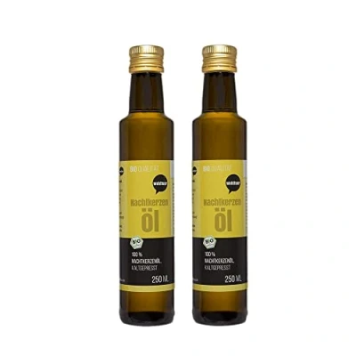 Abbildung von Wohltuer Bio Nachtkerzenöl 2x 250ml Nativ gepresst und 100% rein Natur pur (500ml gesamt)