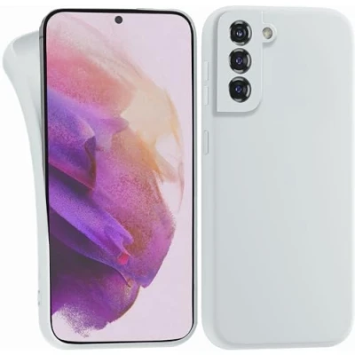 Abbildung von MyGadget Hülle kompatibel mit Samsung Galaxy S21 Plus robuste Handyhülle TPU Case Slim Silikonhülle Back Cover Kratzfest Schutzhülle Matt Weiß