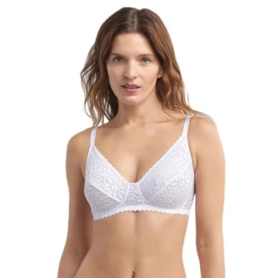 Abbildung von Dim ohne Bügel Spitzen BH Daily Dentelle für jeden Tag Damen x1, Weiß, 90C