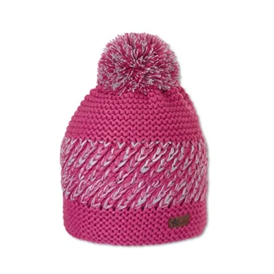 Abbildung von Sterntaler Baby Mädchen Mütze Bommelstrickmütze Mustermix, Rosa, 55