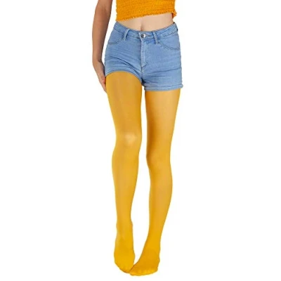 Abbildung von Giulia Gelb Feinstrumpfhose Mädchen Kinder Microfaser Semitransparent Farbig Ketty 40 Den Yellow Moon 140 146