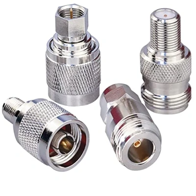 Abbildung von TUOLNK 4 Typ Set N zu F Koax Adapter Kit Buchse Stecker Antenne RF Koaxial für Antennenverlängerungskabel HF