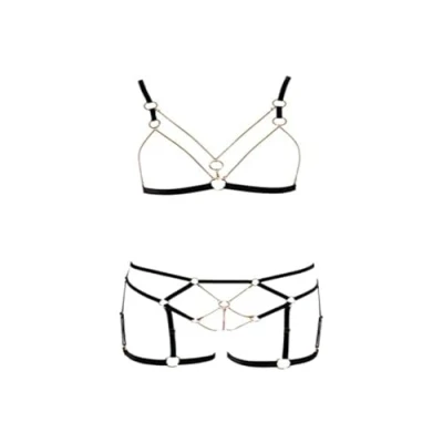 Abbildung von BH ouvert plus Slip aus elastischen Samtbändern