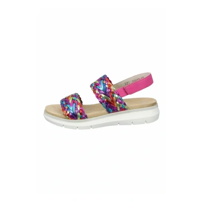 Abbildung von Remonte Keilsandalette, Damen, Größe: 39, Metallic multi magenta Schuhe