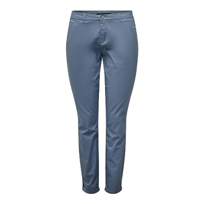 Abbildung von ONLY Damen Onlparis Reg Chino Pant Pnt Noos Hose, Blue Mirage, 36W / 32L EU