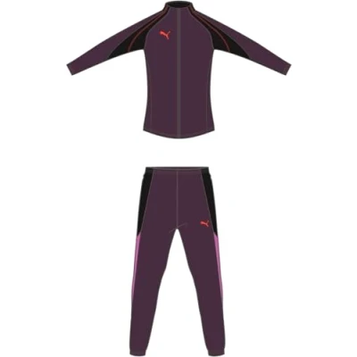 Abbildung von Puma individualBLAZE Fußball Trainingsanzug Damen Mit Plain Midnight Plum/Glowing Red Größe: M