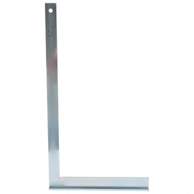 Abbildung von Dönges Profi Schlosserwinkel mit Anschlag, 500 x 280 mm, rostfrei &amp; verzinkt aus Stahl Für genaues Arbeiten im Metallbau, Werkstattbereich 90 Grad Winkel Anschlagwinkel Metall
