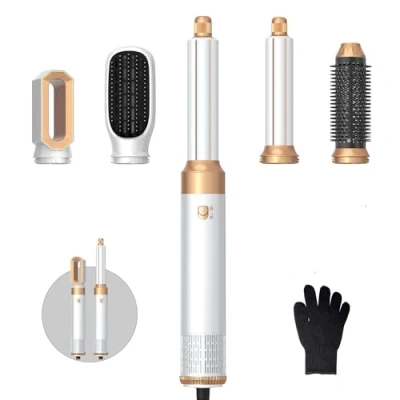 Abbildung von Hairstyler Set, 5 in 1 Air styler, Negativ Lonen Haarstyler mit Lockenstab automatisch, Styler Thermal Brush Haartrockner