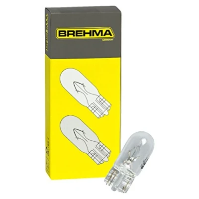 Abbildung von Details zu 10x Brehma W3W Standlicht Kennzeichenlicht Autolampen T10 Glassockellampe 12V 3W