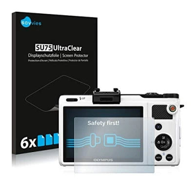 Abbildung von Savvies 6 Stück Schutzfolie für Olympus XZ 1 Displayschutz Folie Ultra Transparent