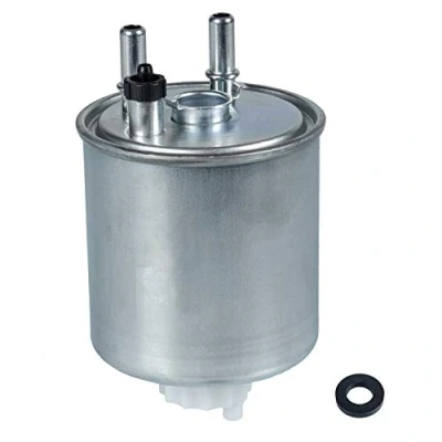 Abbildung von FEBI BILSTEIN 108735 Kraftstofffilter Leitungsfilter, mit Wasserablassschraube, Anschluss für Wassersensor Dichtring