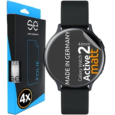 Abbildung von smart engineered [4 Stück] 3D Schutzfolien kompatibel mit Samsung Galaxy Watch Active 2 (44mm), transparente HD Displayschutz Folie, Schutz vor Schmutz und Kratzern, kein Schutzglas