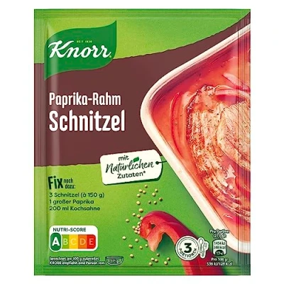 Abbildung von Knorr Fix Würzmischung Paprika Rahm Schnitzel für ein leckeres Gericht mit natürlichen Zutaten 43 g 1 Stück
