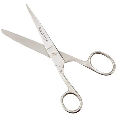 Abbildung von Westcott E 30862 00 Stahlschere für Linkshänder, 6,5 cm rostfreie Stahlklingen, silber, 15