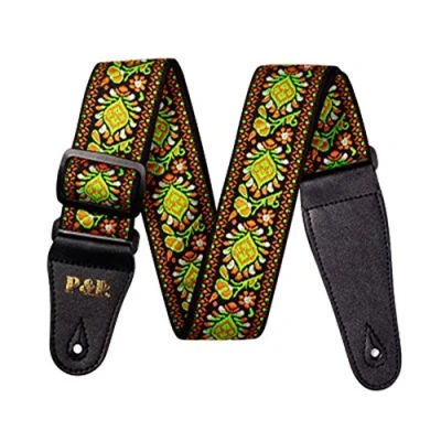 Abbildung von Stickerei Gitarrengurt, National Style Elements, Jacquard Gitarrengurt grün
